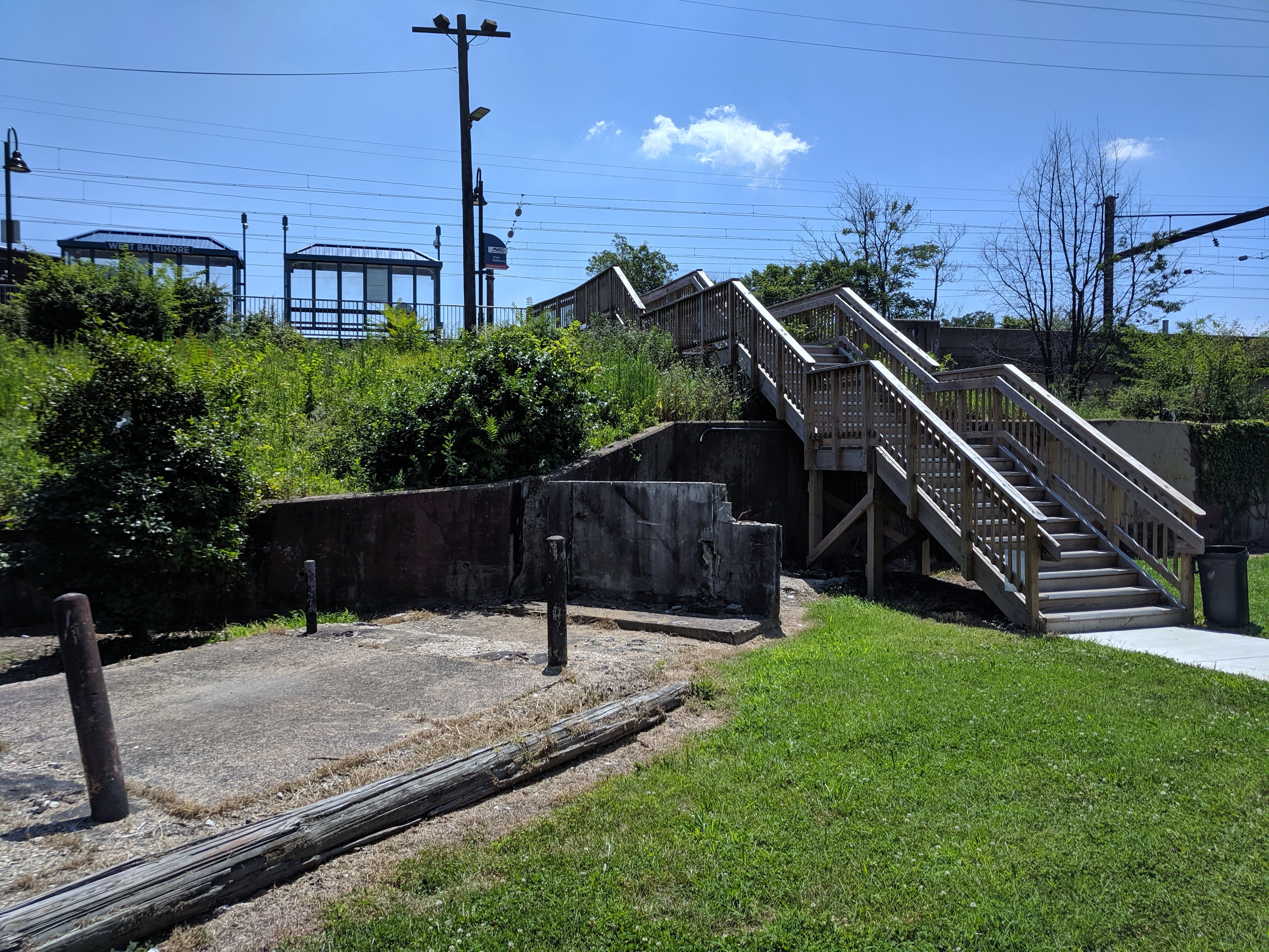 West Baltimore station and its rail setting in a 2019 archival photograph.